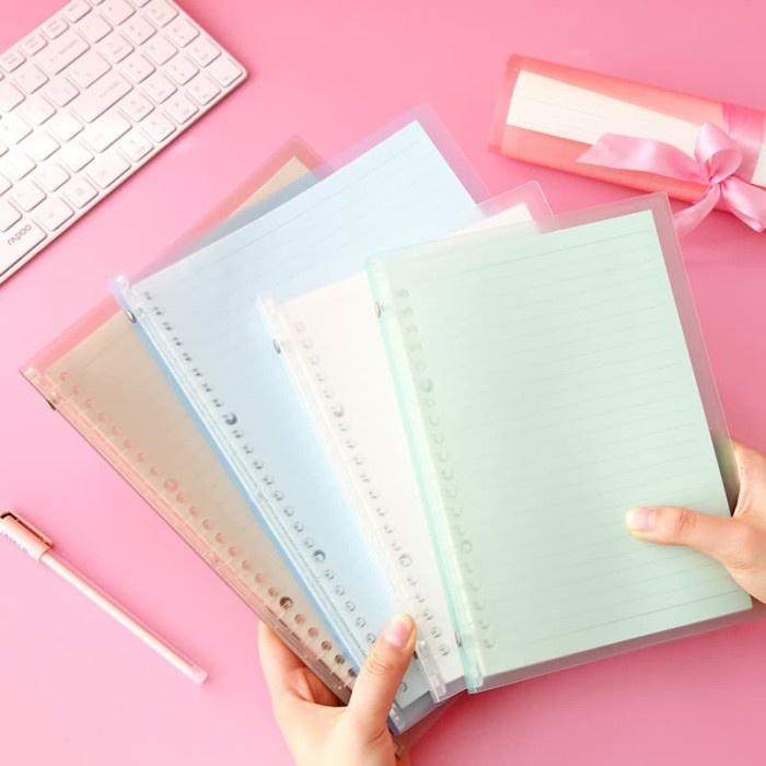

[DD] Claire Plain Color Slim File Binder [CREATIV] - A5, Blue