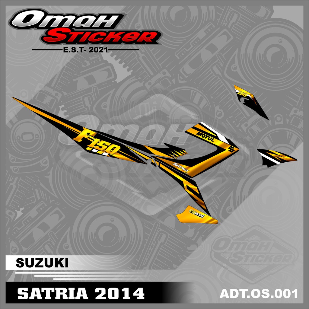 Sticker Striping Lis Variasi Suzuki  Satria FU 2014 DESIGN. ADT.001