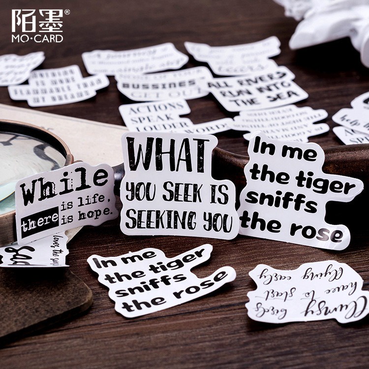 

Mini Box Sticker of WORDS and Quotes isi 46 Stiker / Stiker Hiasan DIY Scrapbook Bujo Journaling Bullet Deco