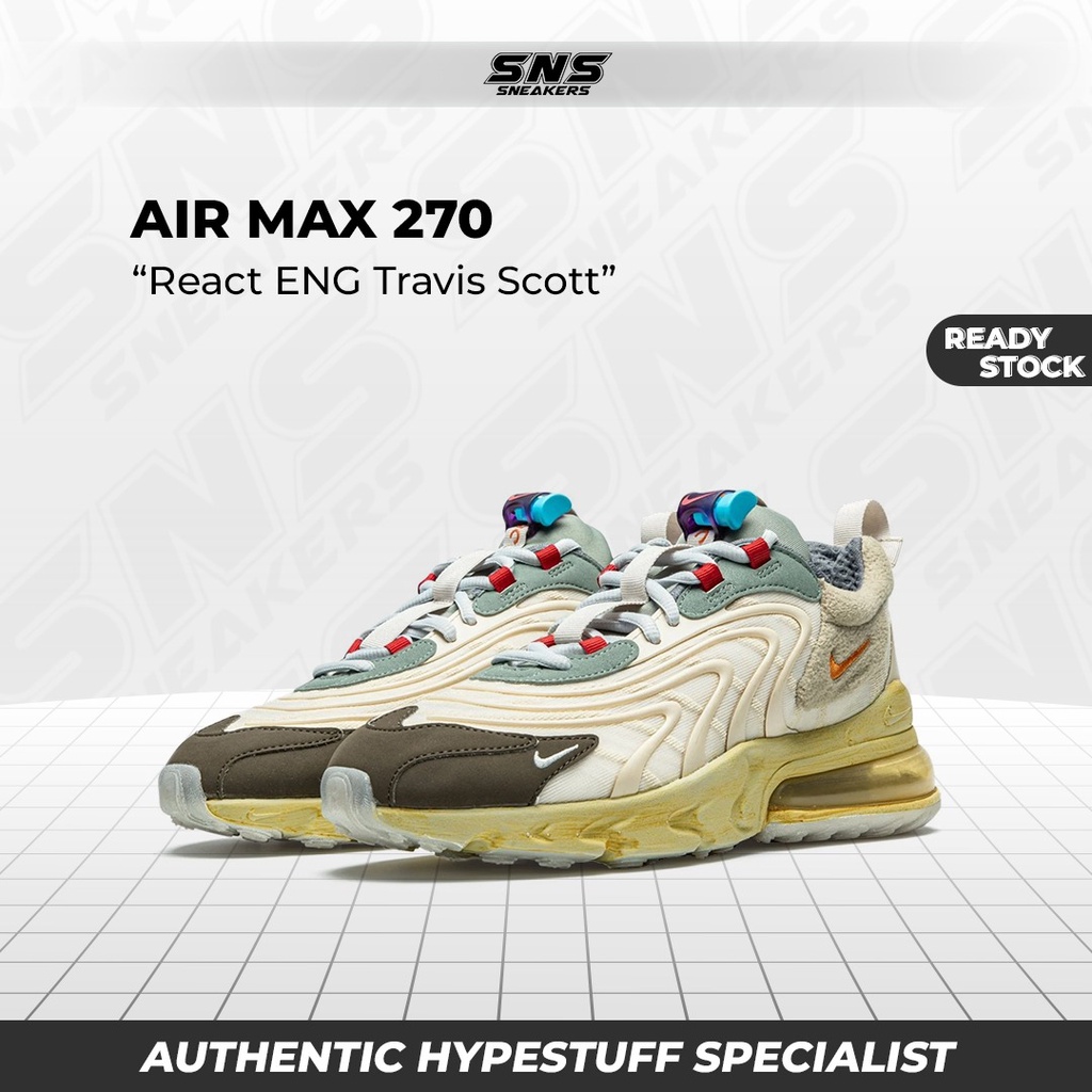 Nike Air Max 270 React ENG Travis Scott 100% Original Authentic