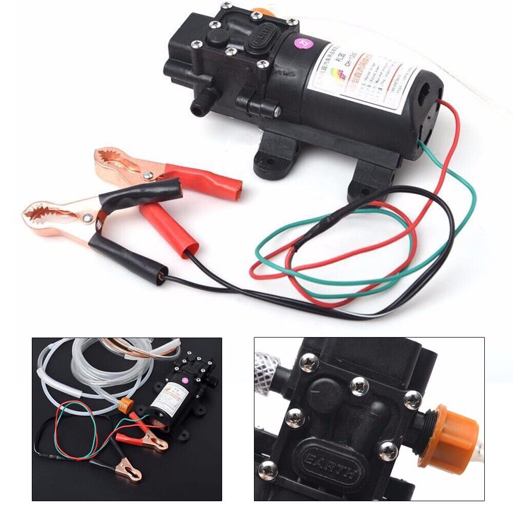 Pompa Air Ekstraktor Transfer Minyak Oli High Pressure Self Priming Mini Selang 12V 5L / Min 60W