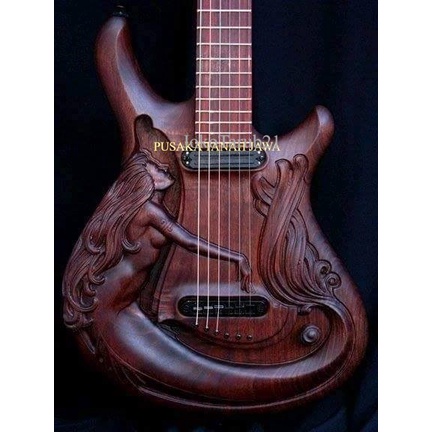 body gitar ukir kayu mahoni super bahan MENTAHAN fnx022 Laris murah