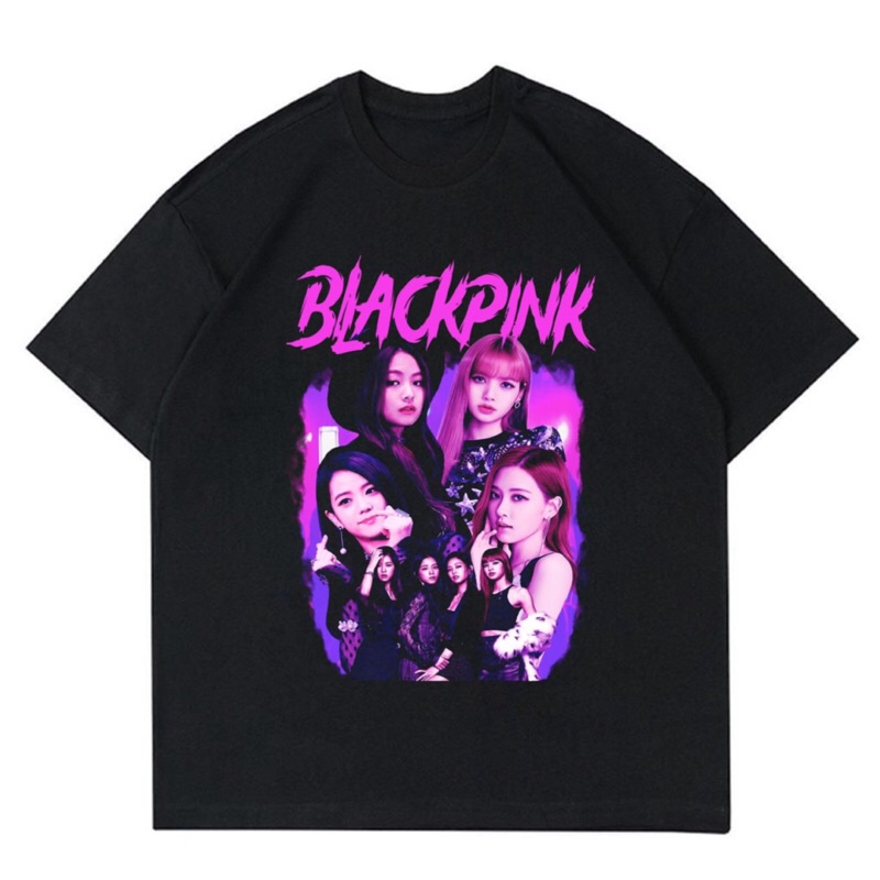BAJU KAOS BAND “BLACKPINK” | T-SHIRT BAND BLACKPINK BOOTLEG | BAJU KAOS OVERSIZE UNISEX | PRIA DAN W