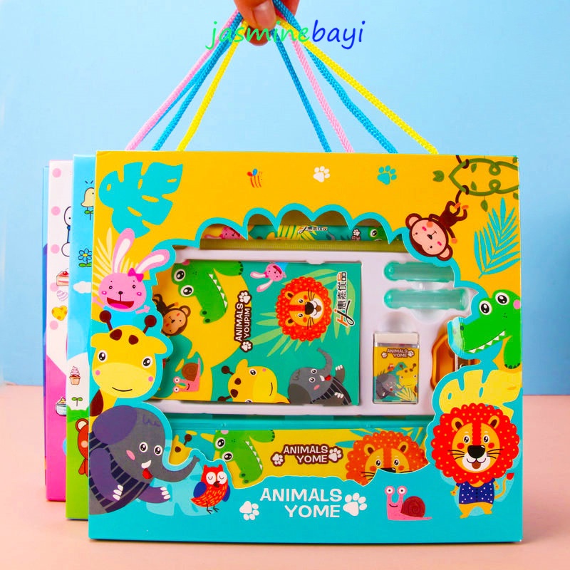 

8pcs Tempat Pensil Alat Tulis Sekolah Pensil Set Alat Tulis Notebook Alat Tulis Anak Pencil Sharpener Paket Alat Tulis Penghapus Alat Tulis Aesthetic