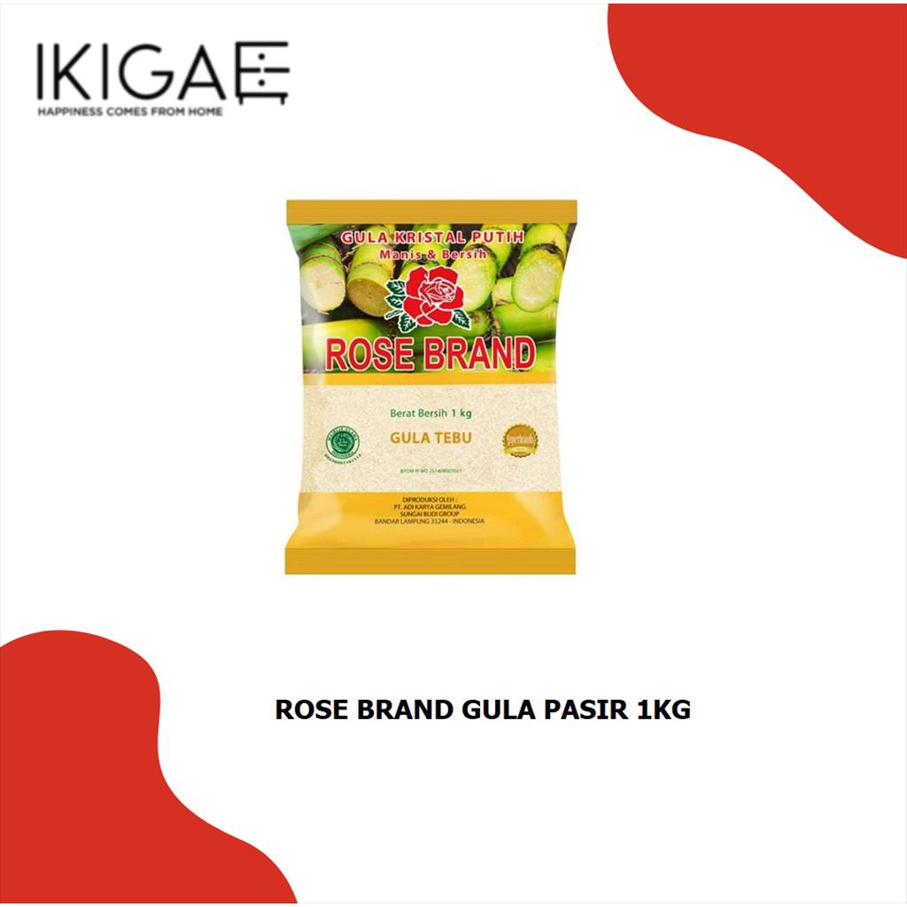 

GULA PASIR ROSE BRAND / GULA KRISTAL PUTIH 1KG KUNING