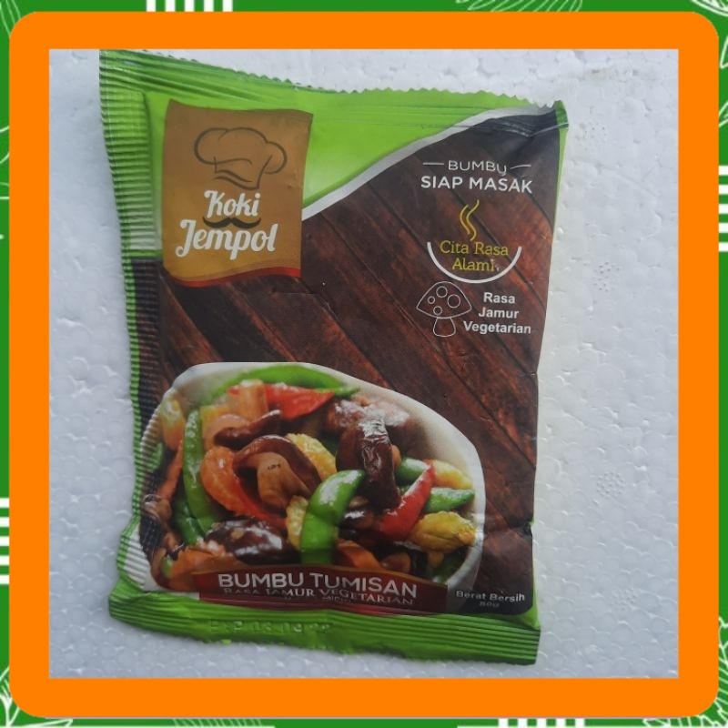 

Koki jempol Bumbu tumisan rasa jamur vegetarian 80 gram tanpa micin msg harga murah Best Seller