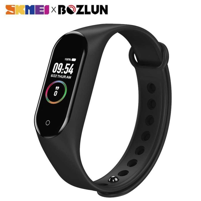 JM_ SKMEI Smartwatch Jam Pintar LED Bluetooth Heartrate Monitor- M4