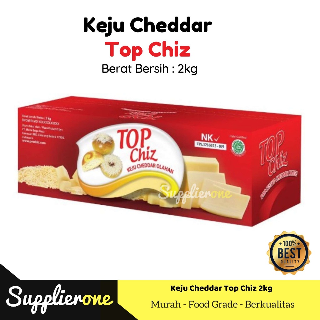 

Keju Top Chiz / Keju Cheddar Top Chiz 2 kg / Keju Parut / Keju parut 2kg