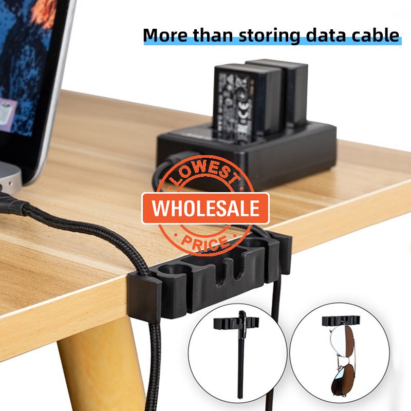 [Grosir] Kabel USB Organizer Perlengkapan Penyimpanan Jalur Data Headphone Cable Storage Clamp Silica Gel Multi-Fungsi Data Wire Holder PP Pengurus Kabel Data