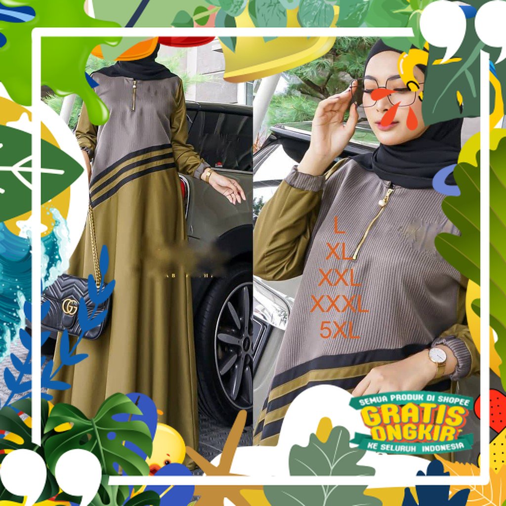Gamis Jumbo Wanita Busui Terbaru LD 100 110 120 130 140 Baju Hamil Muslimah Murah L XL XXL XXXL XXXX