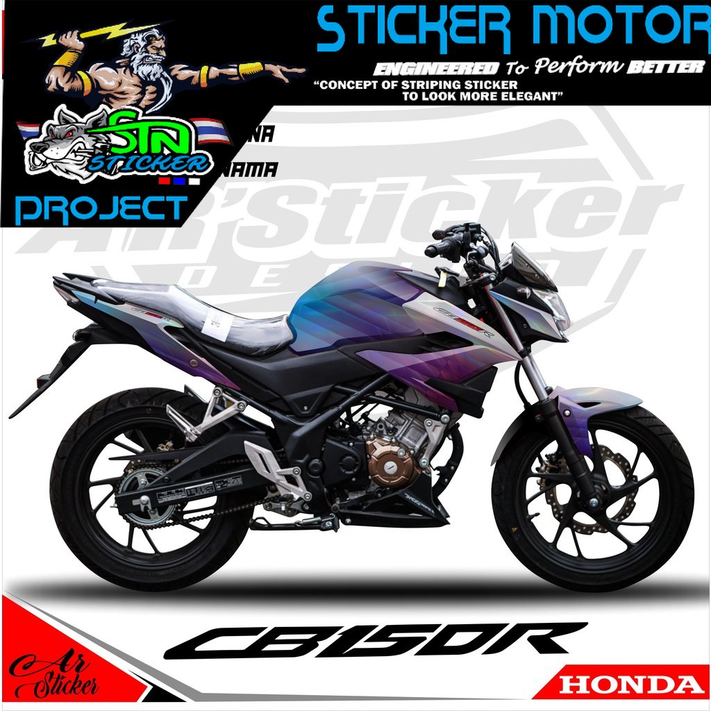 Decal Sticker Full Body CB150R New 2020 2021 2022 - Stiker Dekal Hologram, Chrome CB 150R StreetFire