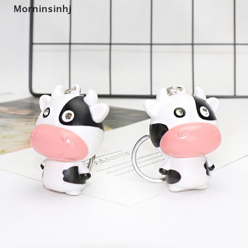 Mornin LED Cow Sapi Gantungan Kunci Senter Suara Obor Mini Mainan Anak Animal Key Ring id