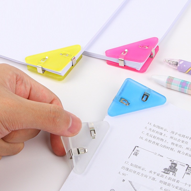 

6pcs Klip Penjepit Sudut Kertas Paper Clip Segitita GoK-ST0250