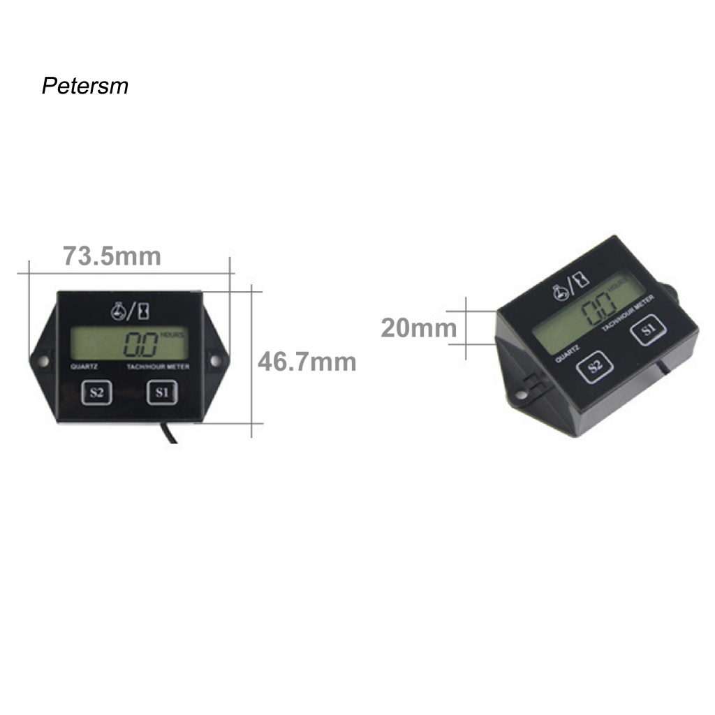 Pp Tachometer RPM Anti Air Untuk Motor Trail Motor LCD Digital Tiny Hour Gauge Meter Mudah Dipasang