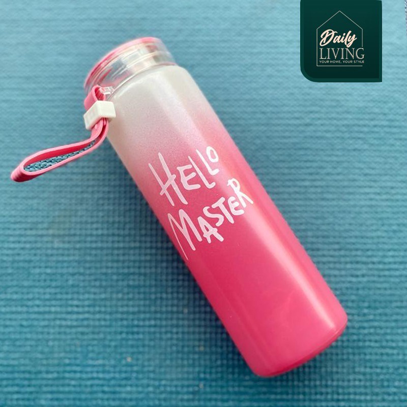 Botol Minum Kaca 500ml - Tumbler Hello Master Premium Daily Living