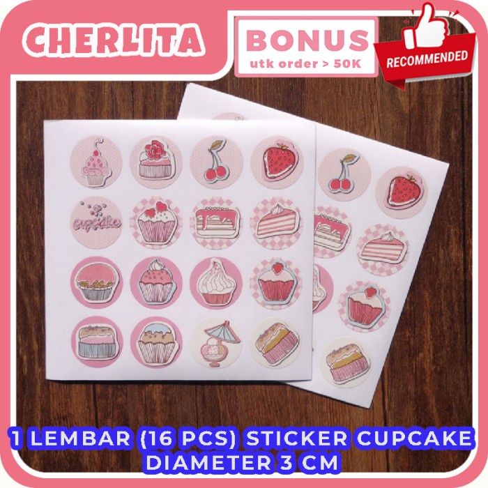 

Sticker Cupcake Packaging Kue Lucu Label Stiker Dekorasi Hampers