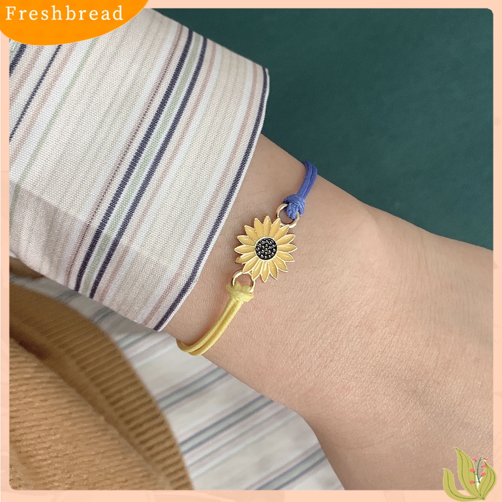 &lt; Freshbread &gt; Handmade Adjustable Rope Bracelet Cord Bendera Ukraina Warna Braided Wristband Properti Foto