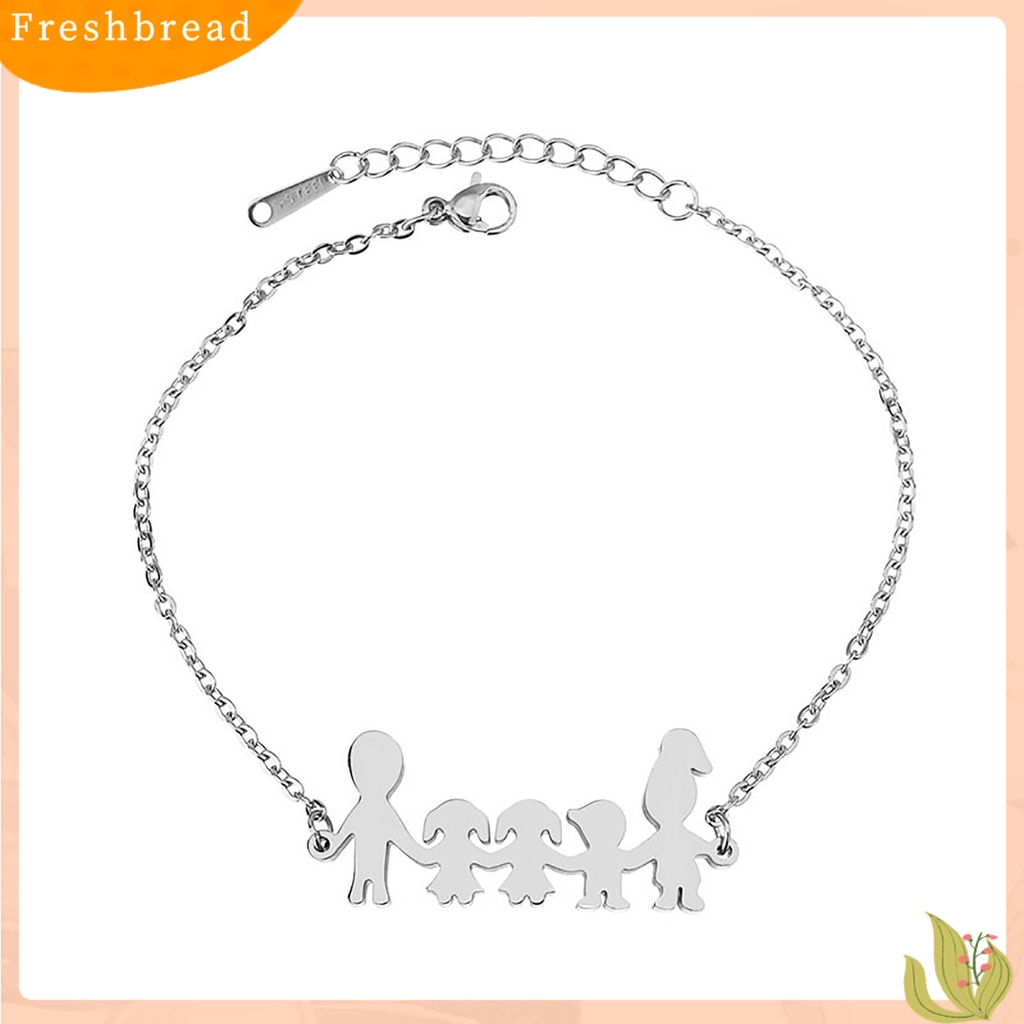 &lt; Freshbread &gt; Gelang Adjustable Anti Karat Hiasan Pergelangan Tangan Hangat Keluarga Kartun Dekorasi Gelang Untuk Hadiah