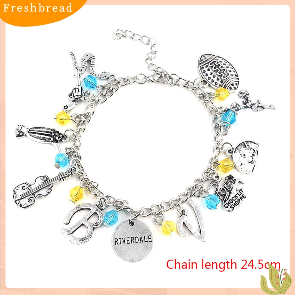 &lt; Freshbread &gt; Fashion Riverdale Surat Gitar Pesona Liontin Adjustable Rantai Gelang Hadiah