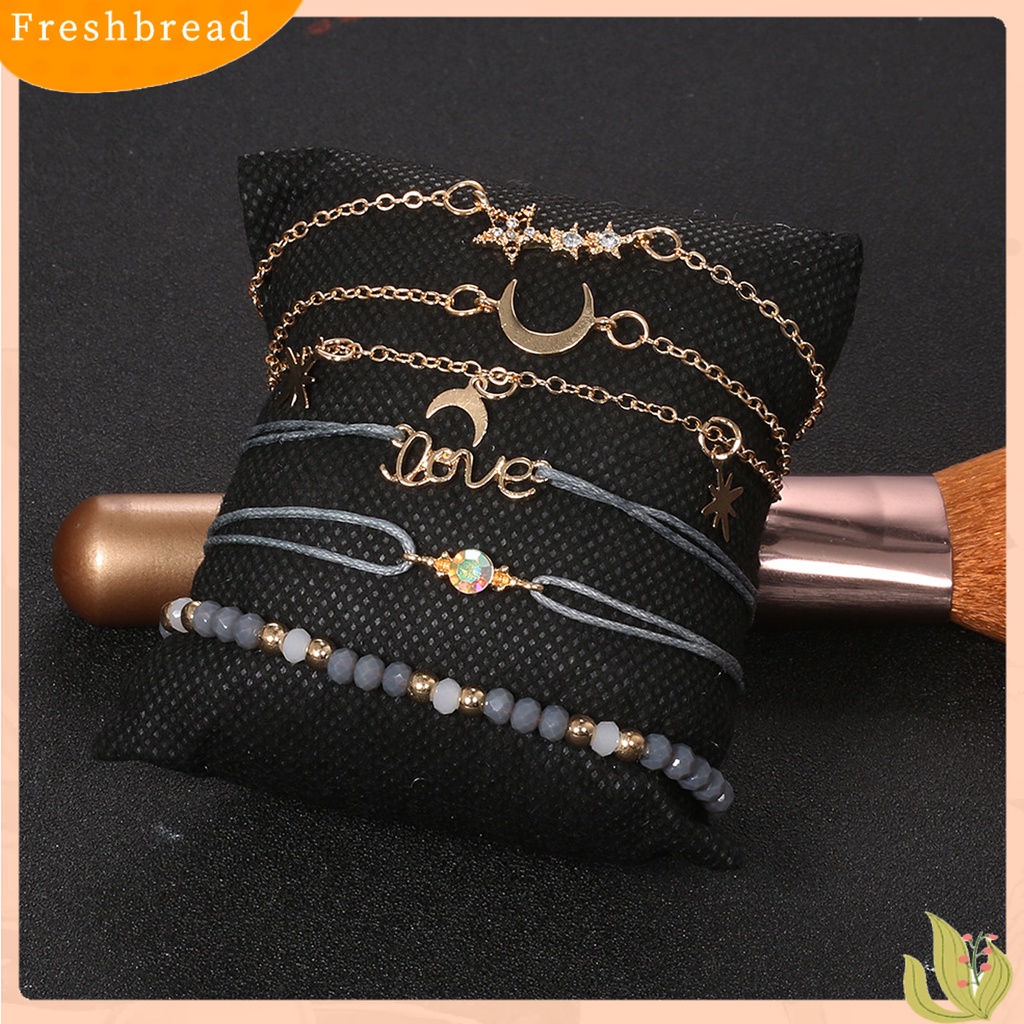 &lt; Freshbread &gt; 1set Gelang Gaya Paduan Tahan Korosi Mata catching Hadiah Gelang Kekasih Tanpa Pudar Untuk Wanita