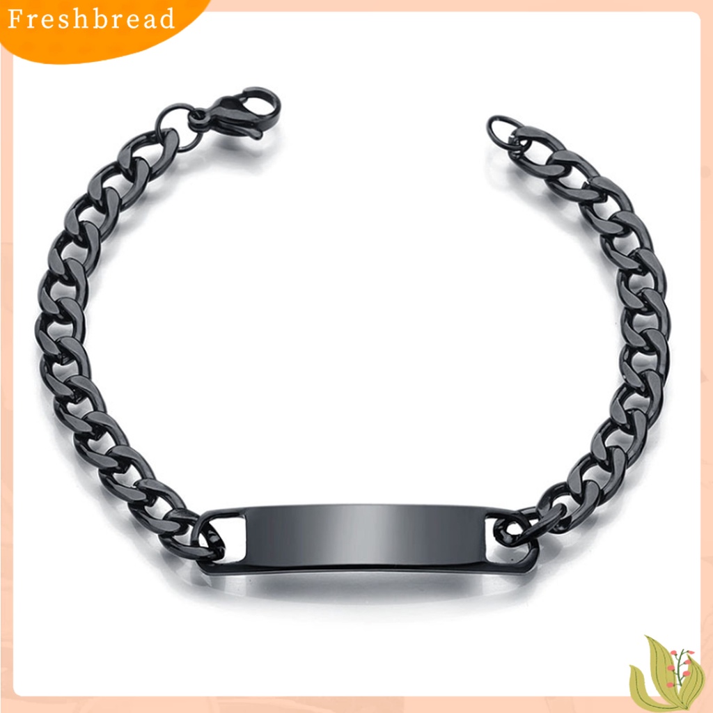 &lt; Freshbread &gt; Pria Rantai Gelang Stainless Steel Bangle Fashion Pesta Club Prom Pub Perhiasan