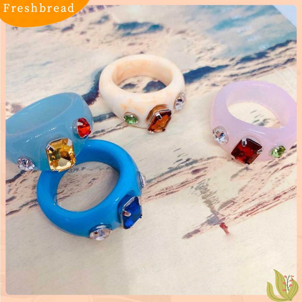 &lt; Freshbread &gt; Ladies Cincin Jari Akrilik Berlian Imitasi Band Wanita Gadis Pesta Hadiah Perhiasan Dekorasi