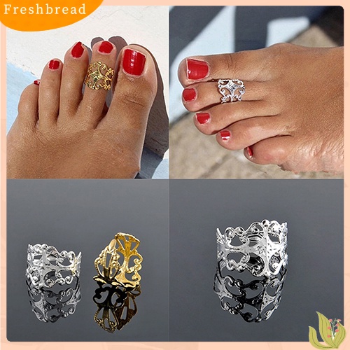 &lt; Freshbread &gt; Fashion Wanita Berongga Adjustable Perhiasan Pantai Cincin Ujung Terbuka Untuk Hadiah Pesta