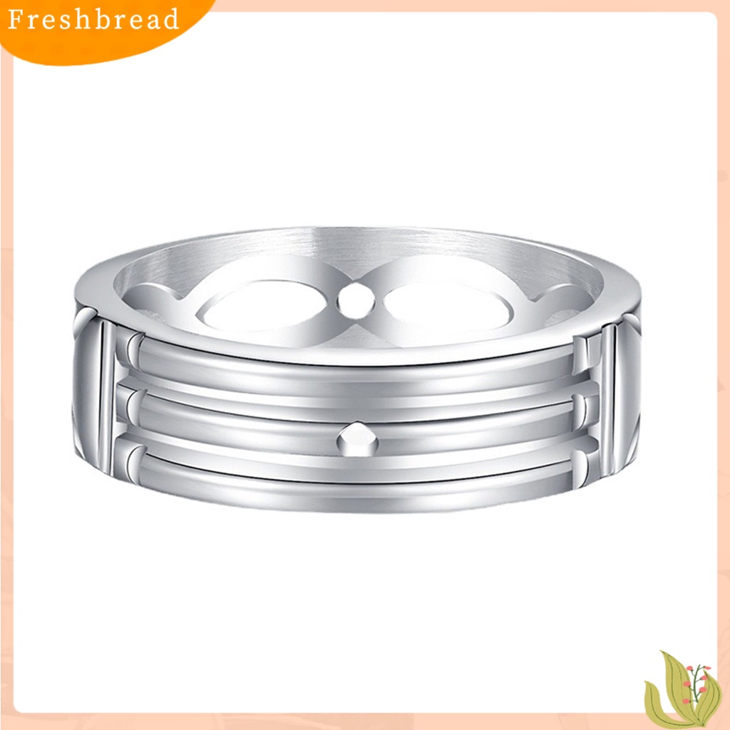 &lt; Freshbread &gt; Pria Cincin Sederhana Kilau Terang Permukaan Halus Geometris Electroplating Hias Hadiah Laki-Laki Pertunangan Pernikahan Cincin Fashion Perhiasan Untuk Perjamuan