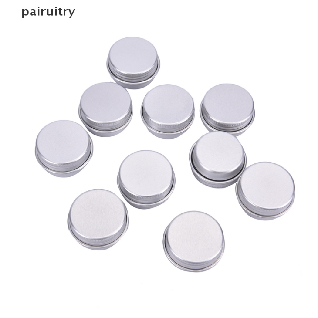 Prt 10pcs Toples Kaleng Aluminium 5ML Untuk Cream Balm Kuku Kotak Wadah Kosmetik PRT