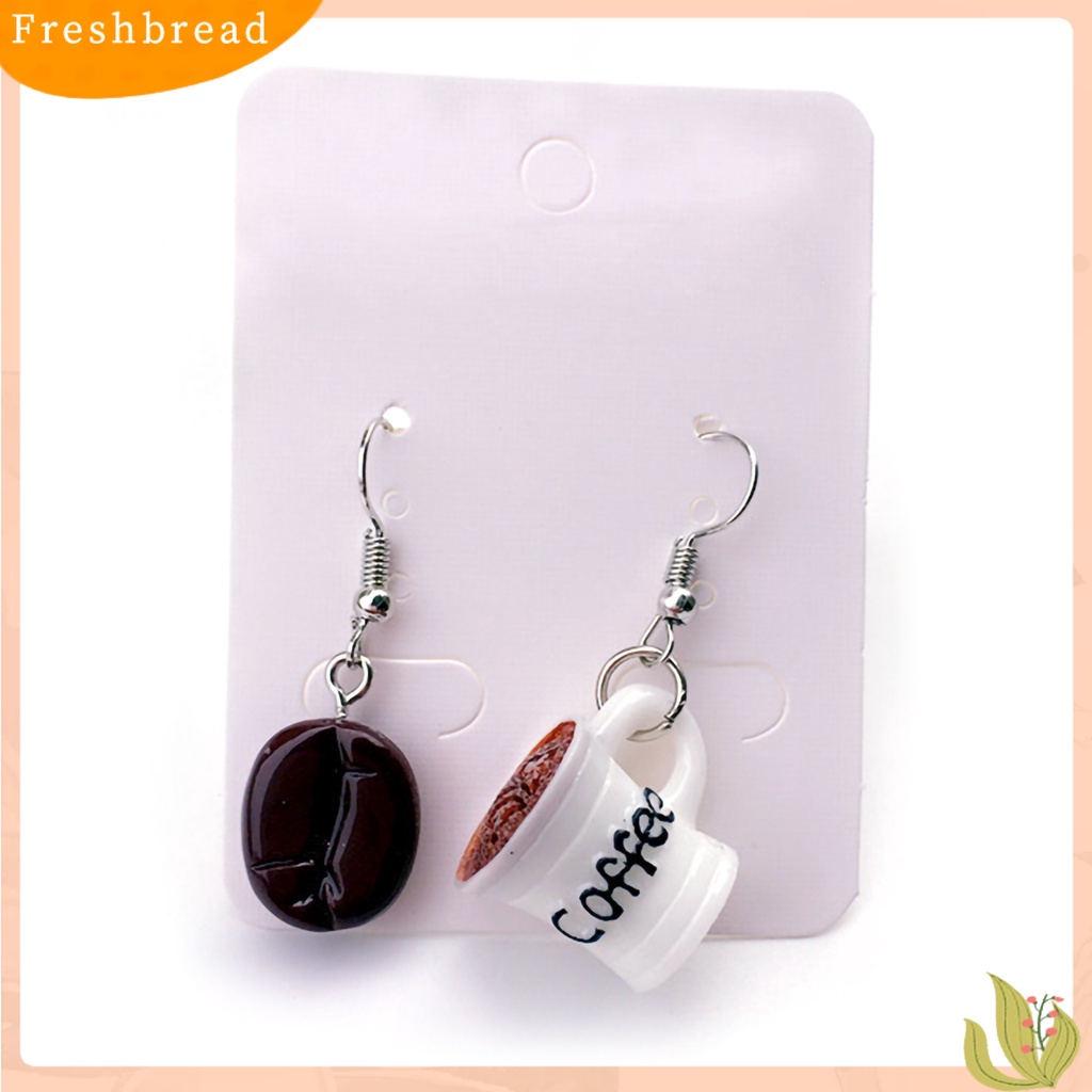 &lt; Freshbread &gt; Anting Kait Pengerjaan Halus Perhiasan Hidup Indah Resin Anting Hoop Untuk Kehidupan Sehari-Hari