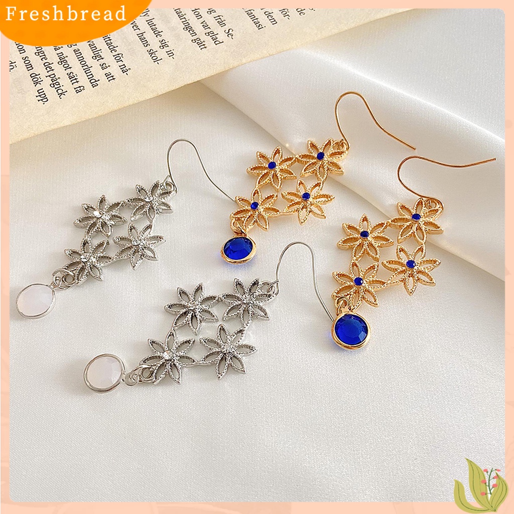 &lt; Freshbread &gt; 1pasang Anting Kait Berongga Keluar Bunga Perhiasan Bohemian Cut-out Earrings Pacaran