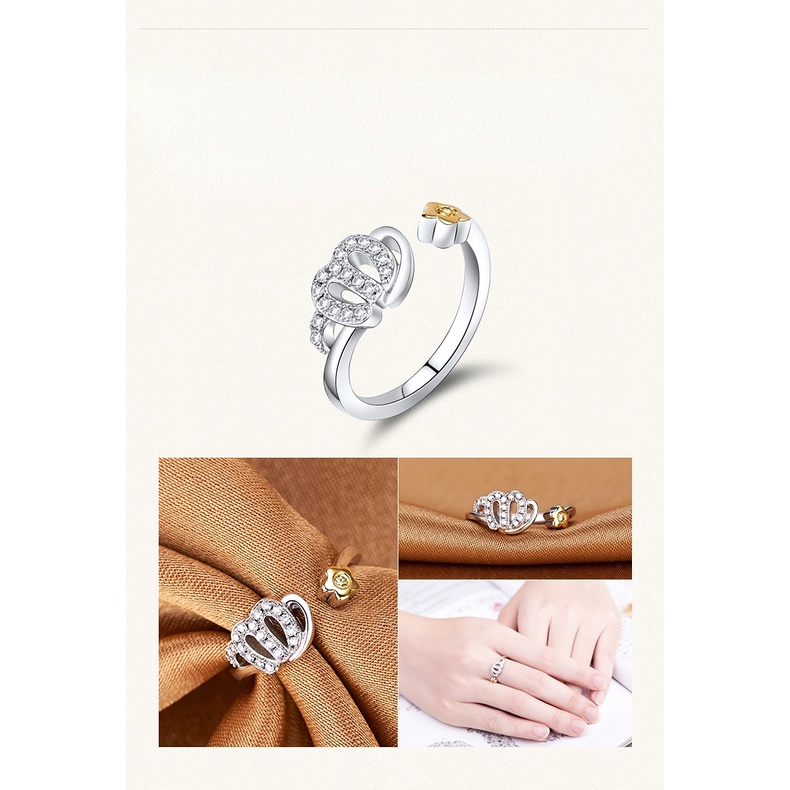 Goldkingdom Fashion Perhiasan Aksesoris Ready Stock Korea Fashion Perhiasan Perak Rasi Bintang Pembukaan Cincin Dua Belas Rasi Bintang Cincin Berlapis Dengan Platinum Dan Perhiasan Perak.