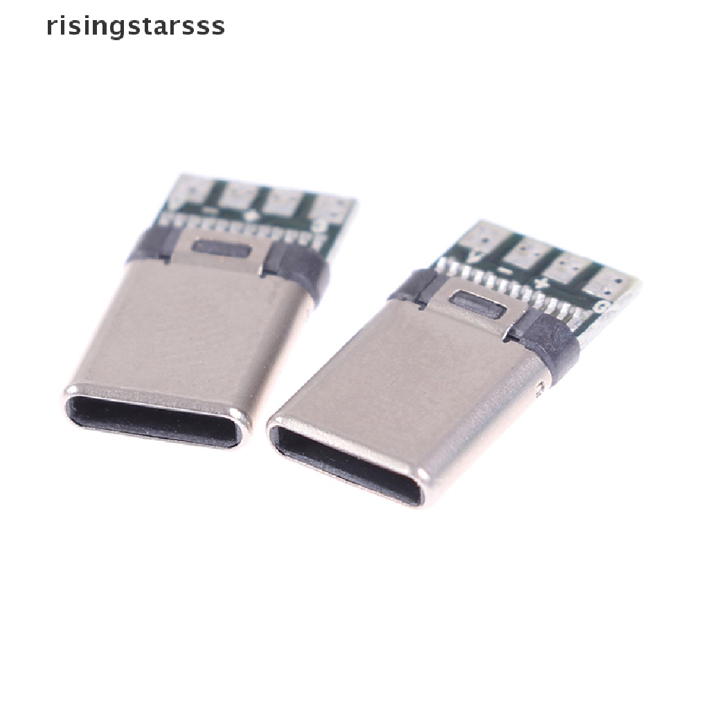 Rsid Span-New5/10Pcs USB 3.1 Type C Male DIY Solder Kabel Plug Konektor Soket Papan PC Jelly