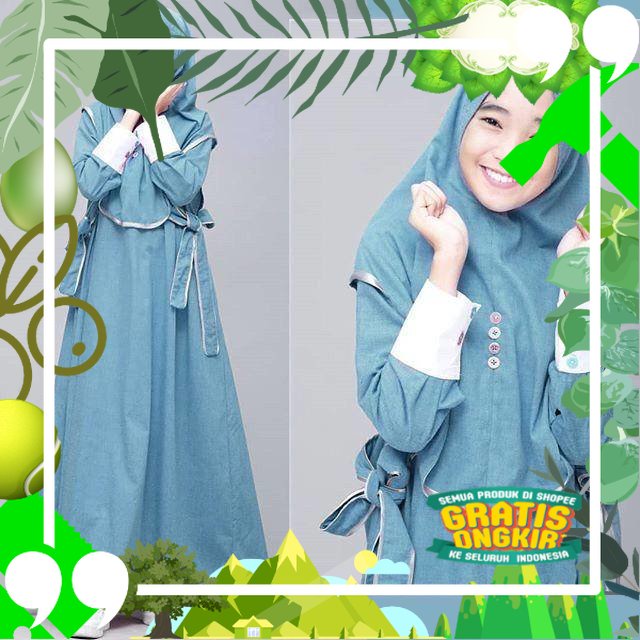 Promo Gamis Anak Perempuan Umur 12-14thn Murah / Baju Muslim Wanita Murah/ edisi lebaran2023