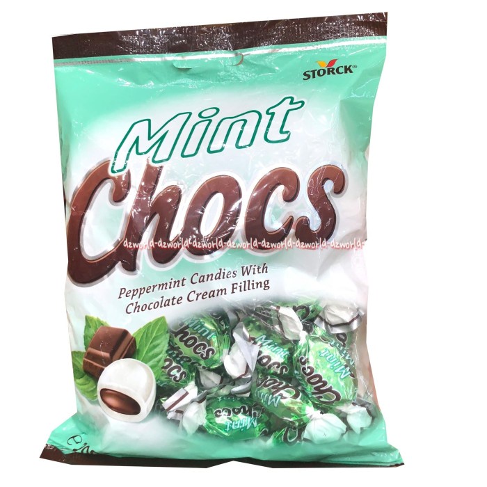 

[Ready]Bisa Cod- Mint Chocs Storck Peppermint Candies With Chocolate Perment Mint 200gr