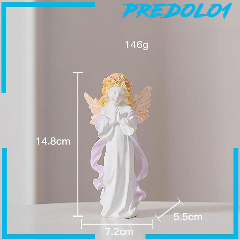 [Predolo1] Patung Malaikat Gadis Berdoa Cherub Figurines Ruang Tamu Resin Patung Hadiah