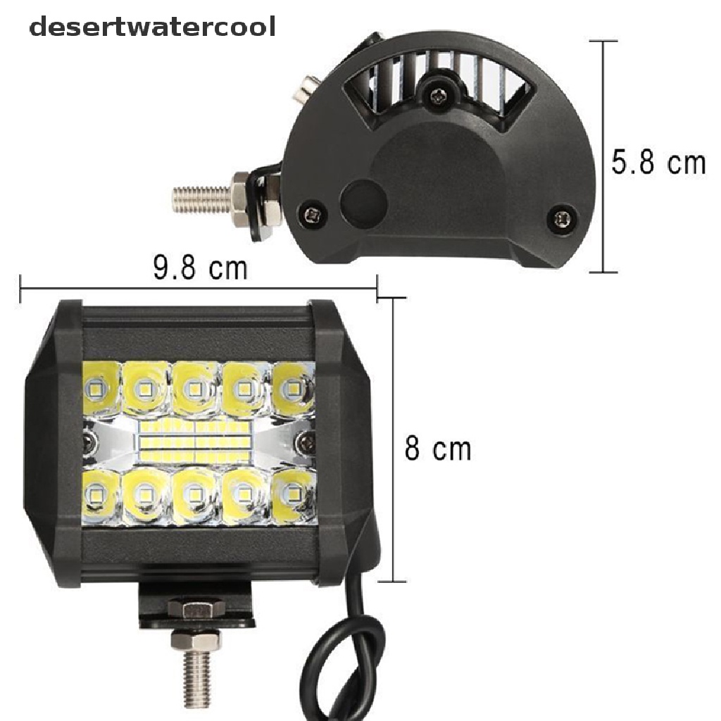 Deid 4inci 60W 20LED Lampu Kerja Flood Spot Combo Off-road Driving Fog Lamp Boat SUV Martijn