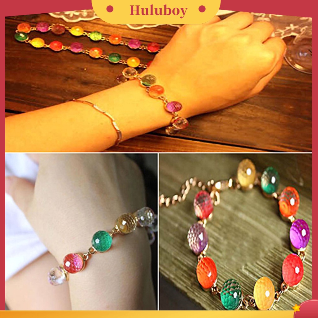 {Ready Stock} Gelang Manik-Manik Bulat Warna Permen Wanita Manik-Manik Warna-Warni Cuff Bangle Bracelet Untuk Pesta