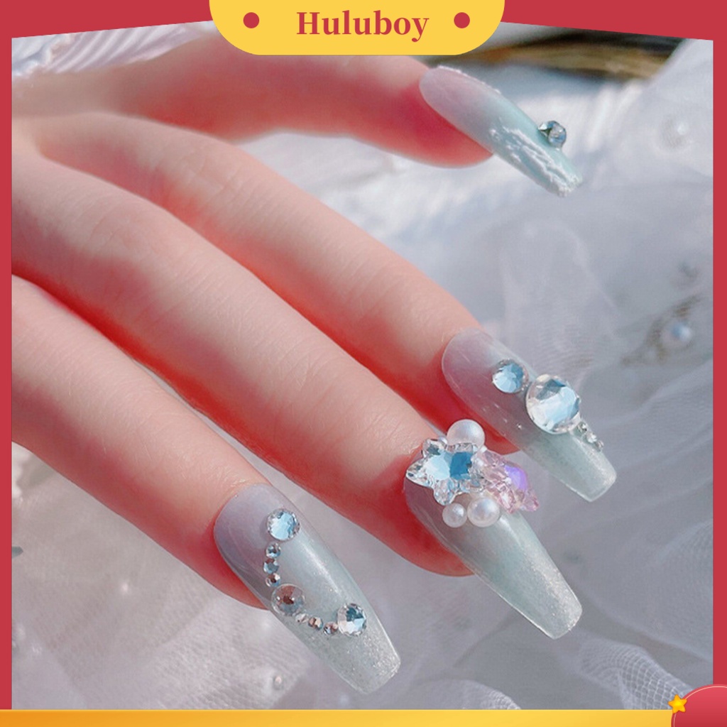 {In Stock} 10Pcs Berlian Imitasi Kuku Warna-Warni Mengkilap Kristal Imitasi Tiga Dimensi Hias DIY Hadiah Bintang Laut Nail Art Jewelries Manicure Dekorasi Untuk Lady