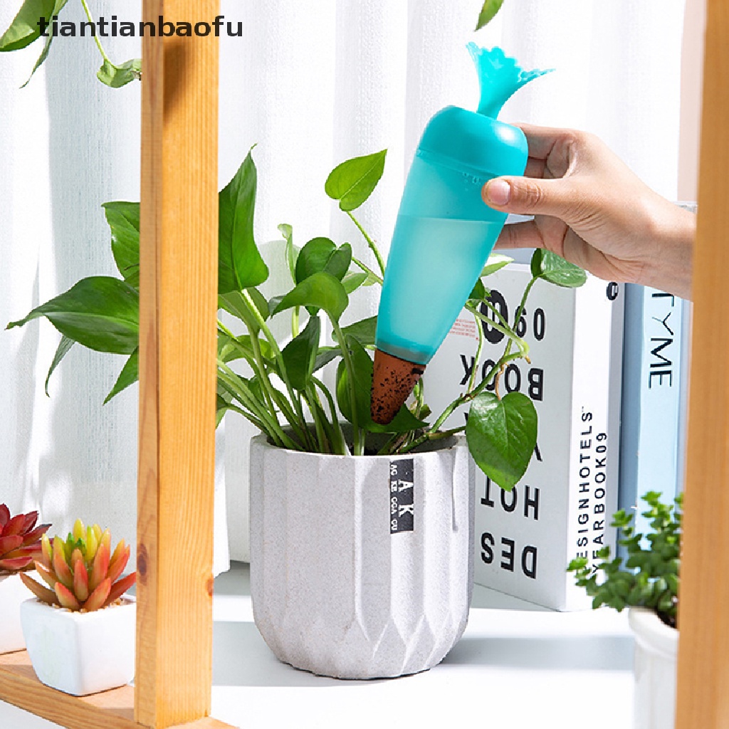 [tiantianbaofu] Wortel Besar Self Watering Alat Taman Plastik Travel Dripper Perangkat Irigasi Butik