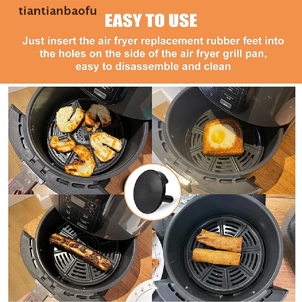 [tiantianbaofu] Air Fryer Karet Bumper 4Pc Air Fryer Pengganti Karet Tips Tahan Panas Butik