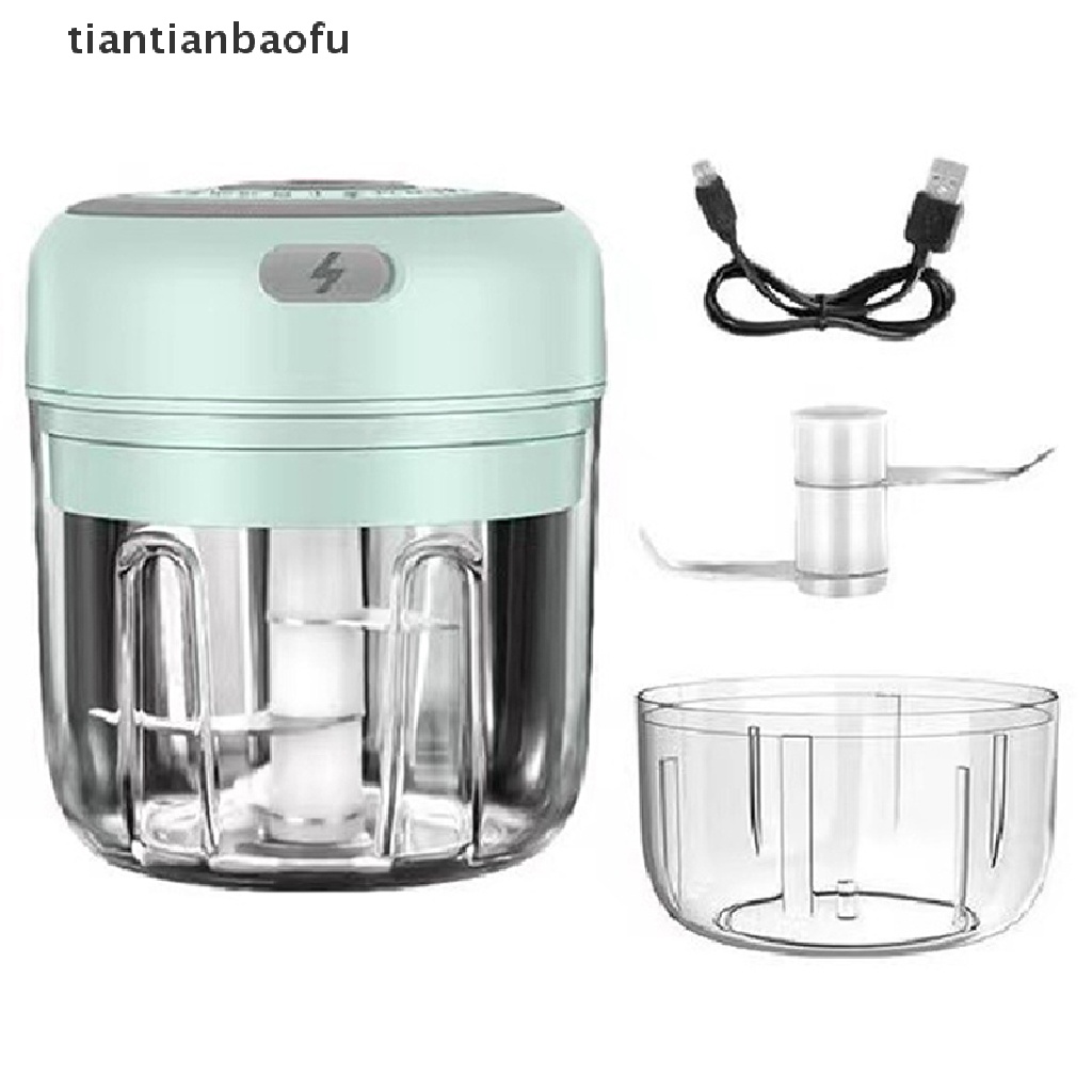 [tiantianbaofu] Electric Mini Garlic Chopper, Alat Pencacah Sayur Butik