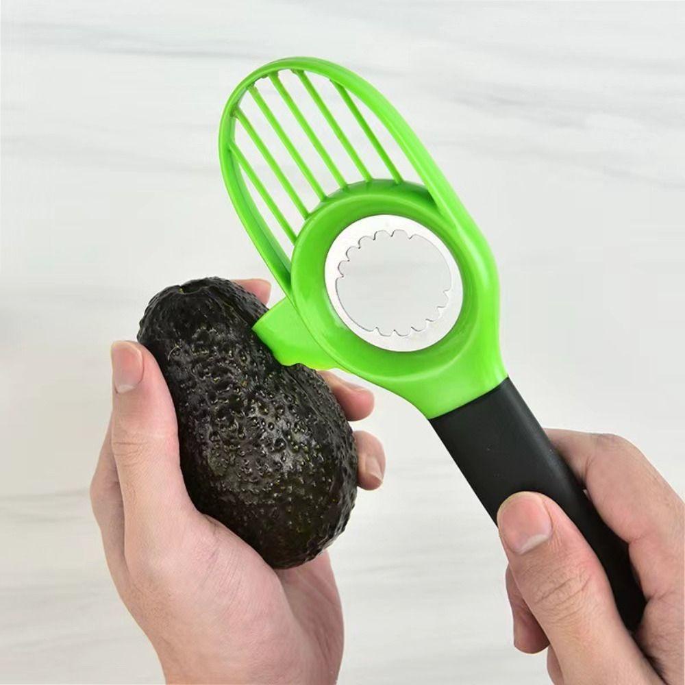 [Elegan] Pemotong Alpukat Portable Cepat Stainless Steel Dapur Tahan Lama Kiwi Fruit Avocado Core Seed Remover