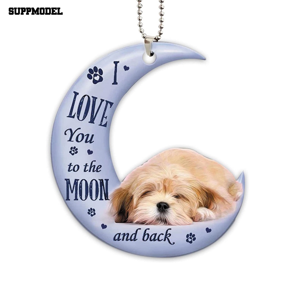 Suppmodel Adorable Car Interior Pendant Perlengkapan Mobil Animal Moon Pendant Auto Interior Dekorasi Aplikasi Lebar