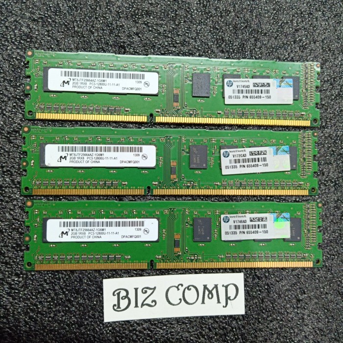MICRON 2GB 1RX8 PC3 12800U RAM MEMORY PC DDR3 1600Mhz  SNC