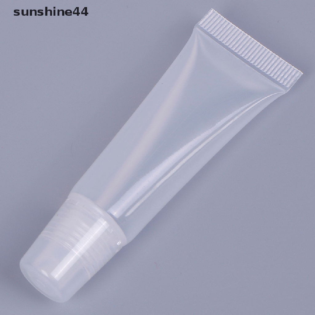 Sunshine 10PCS 8ml/15ml Tabung Plastik Kosong Lip Gloss Balm Wadah Kosmetik Bening ID