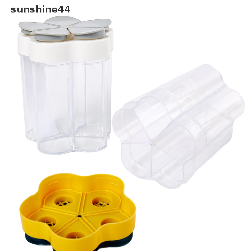 Sunshine Botol Bumbu 5in1 Transparan Sealed Spice Box al Flip Tutup Wadah Toples Bumbu Flap Anti Lembab ID