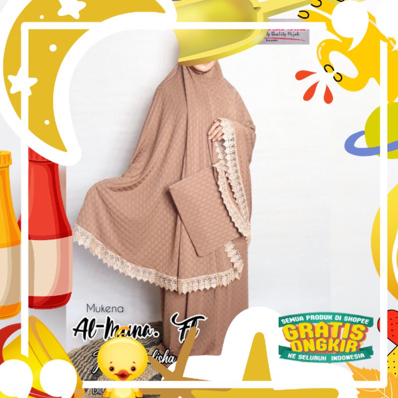 Mukena Al Muna Falisha ori by DOI Doa Ibu/ Trendy 2in1