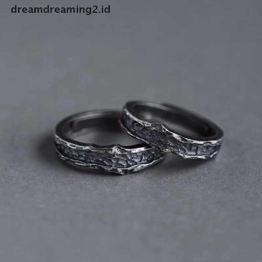 (hot) New Abyss Ring Cincin Pasangan Pria Buatan Tangan Retro Sederhana Pria Dan Wanita Rings//