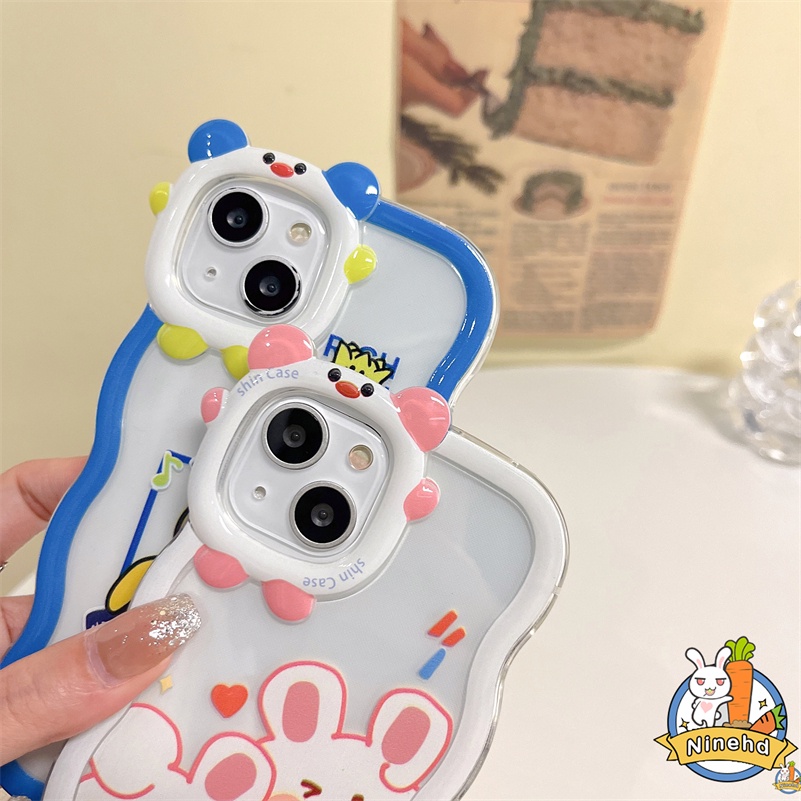 IPHONE Casing Kompatibel Untuk Iphone14 13 12 11 Pro Max X Xr Xs Max7 8 6 6s Plus SE 2020 Ins Pasangan Lucu Casing Ponsel Monster Kecil Lensa Melindungi Anti Jatuh Lembut Silikon Cover Pelindung